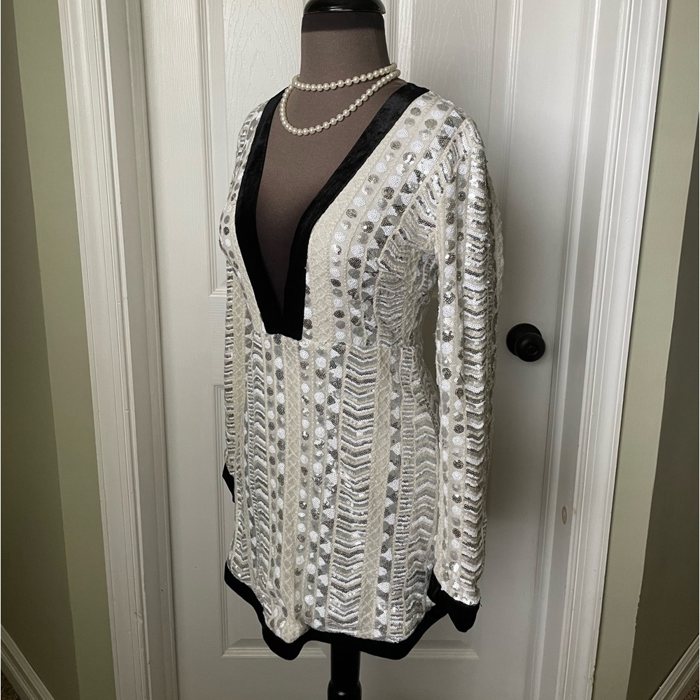 Honey Punch White sequin dress